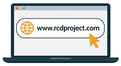 Laptop con página web RCD Project