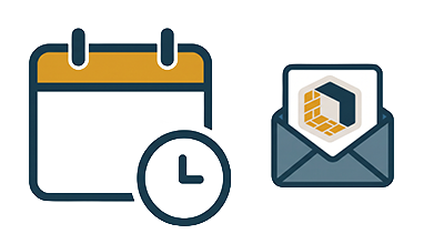 Iconos de calendario y correo